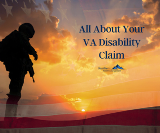 All about your VA disability claim - soldier in front of sunset