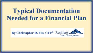 Typical Documentation Needed for a Financial Plan